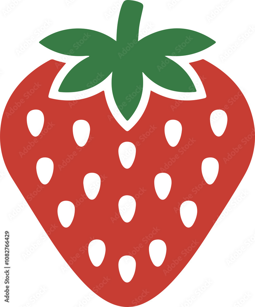 Obraz premium Strawberry icon vector on white background