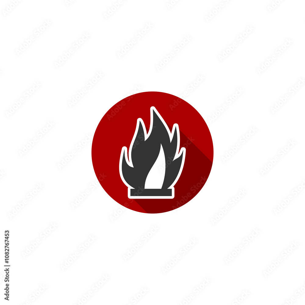 Fire flame icon isolated on transparent background Fire flame icon isolated on transparent background