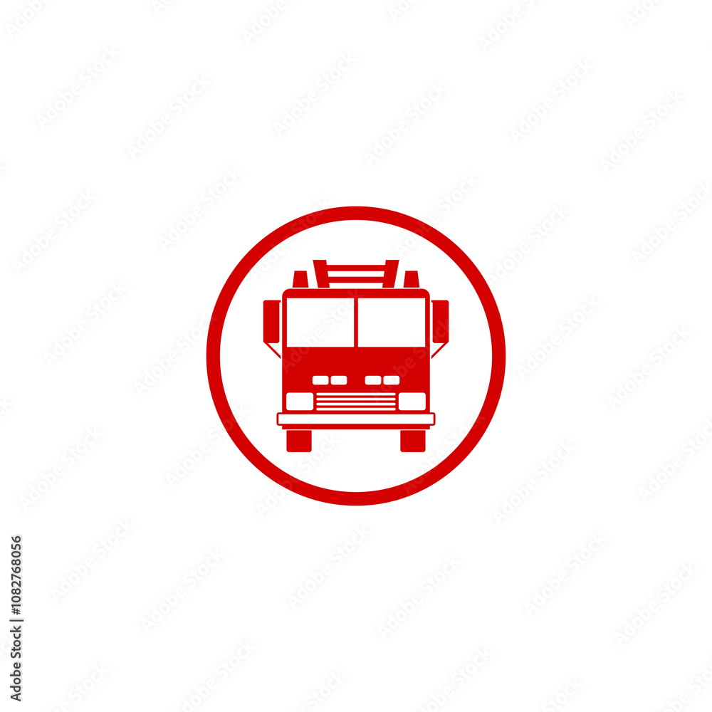 Fire truck icon isolated on transparent background Fire truck icon isolated on transparent background