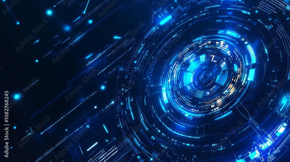 Abstract blue futuristic technology concept background with digital circuitry, high-tech patterns, and innovative design elements for modern digital projects and sci-fi themes Abstract blue futuristic technology concept background with digital circuitry, high-tech patterns, and innovative design elements for modern digital projects and sci-fi themes