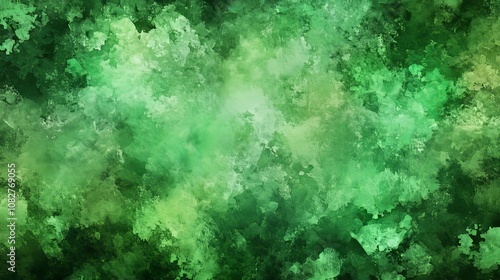 Deep Emerald Green Watercolor Abstract Background