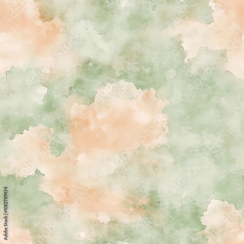 Soft Mint and Peach Abstract Background Texture