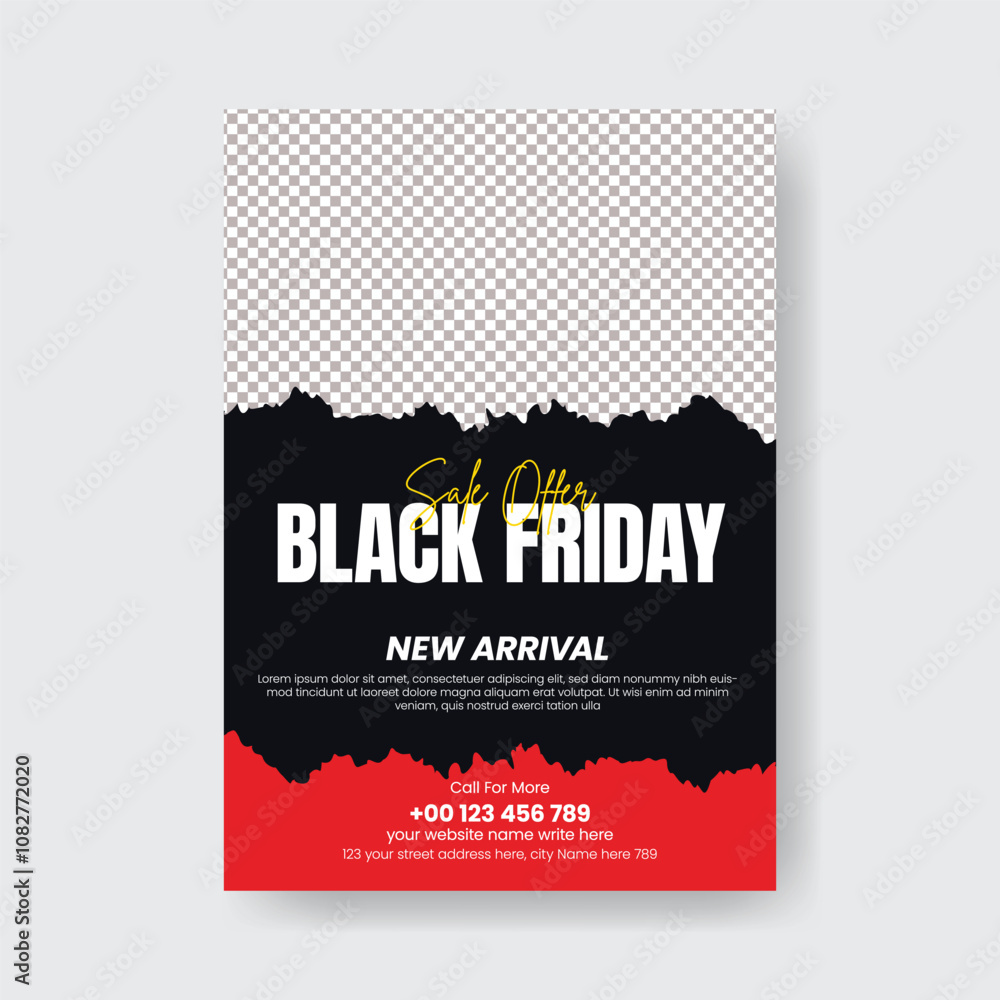 Ecommerce sale offer editable print flyer or poster for Black Friday sale discount event vector template Ecommerce sale offer editable print flyer or poster for Black Friday sale discount event vector template