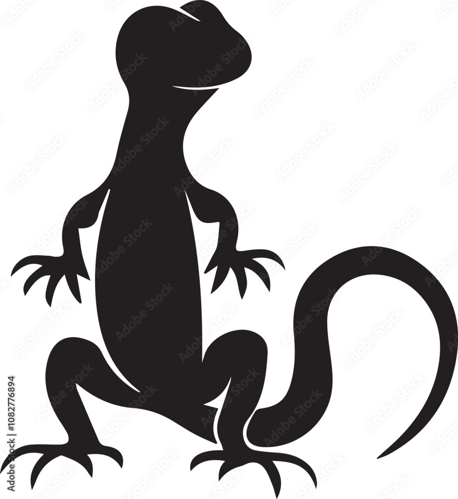 lizard Silhouette black vector. the white background lizard Silhouette black vector. the white background