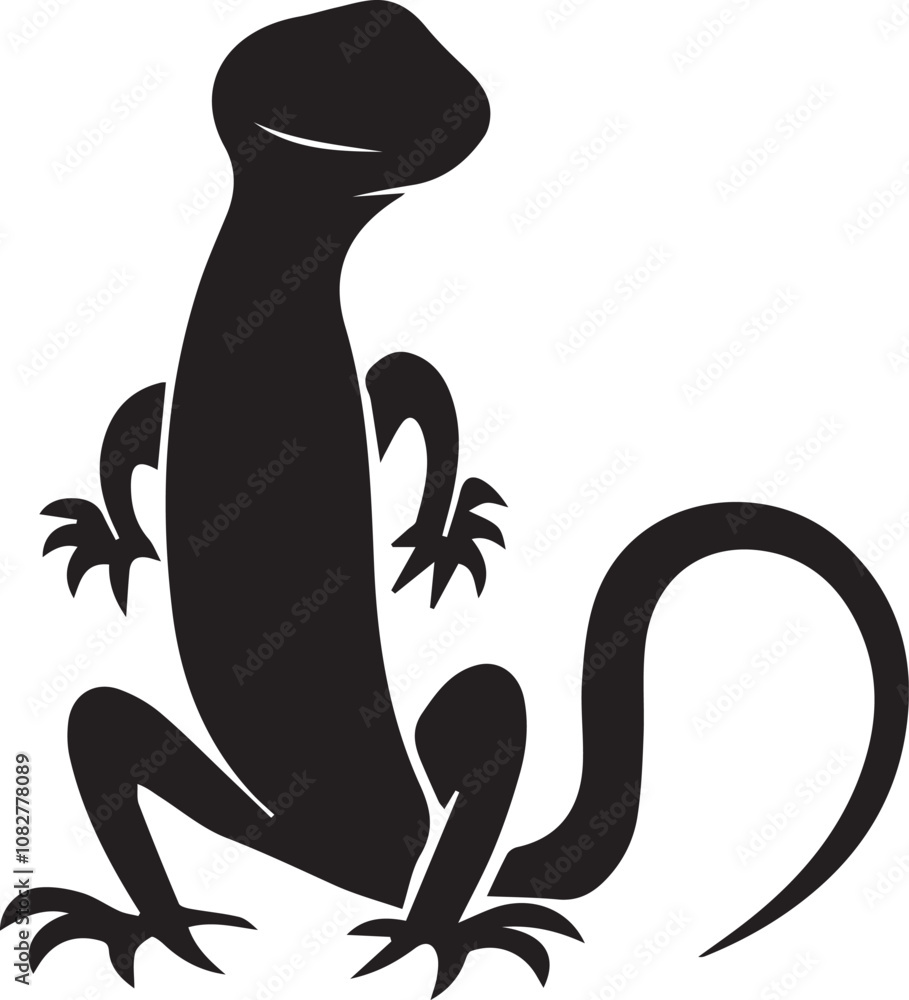 lizard Silhouette black vector. the white background lizard Silhouette black vector. the white background