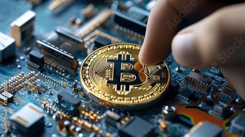 Close-Up of Hands Interacting with Hardware and Crypto