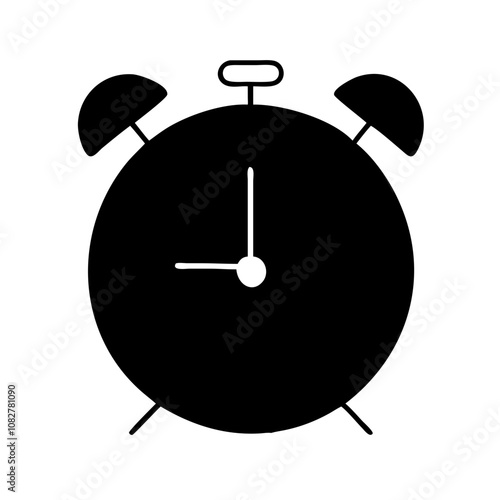 Icon of an alarm clock, perfect for time management or scheduling concepts.