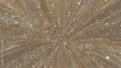 A light-brown and beige background with many sparkling, radiating lines.