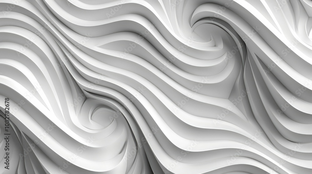 Smooth wavy lines forming a continuous abstract geometric pattern Smooth wavy lines forming a continuous abstract geometric pattern
