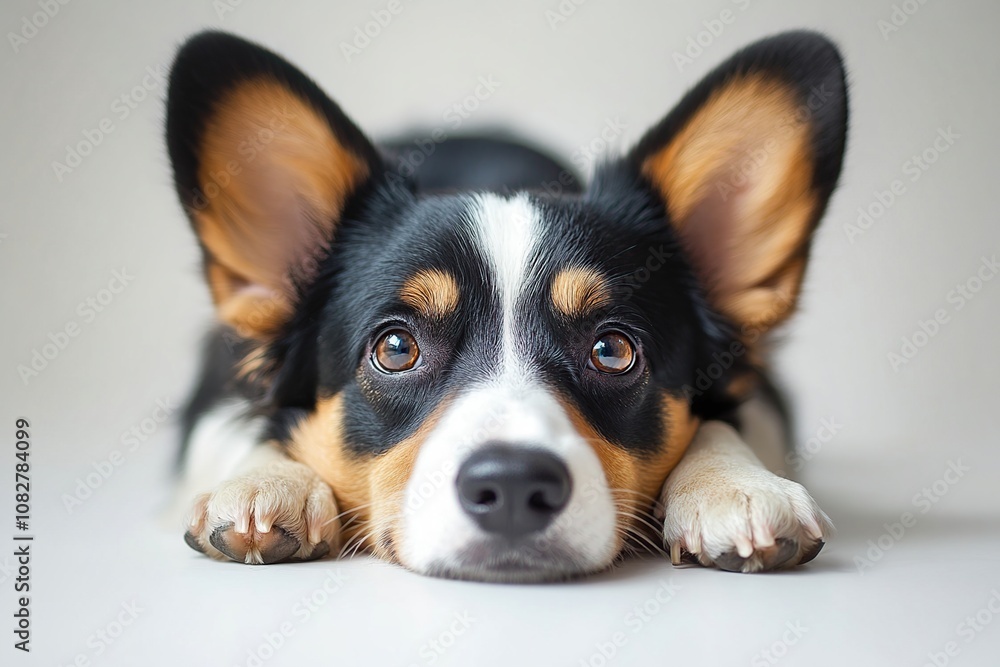 Adorable Corgi Puppy Portrait Adorable Corgi Puppy Portrait