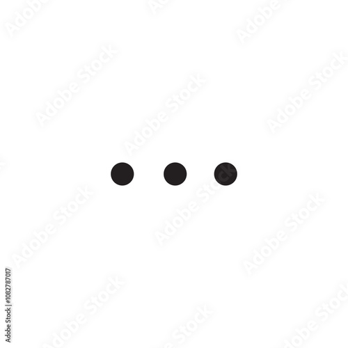 Menu dots icon in outline. Simple three ellipsis vector illustration — pixel-perfect icon.