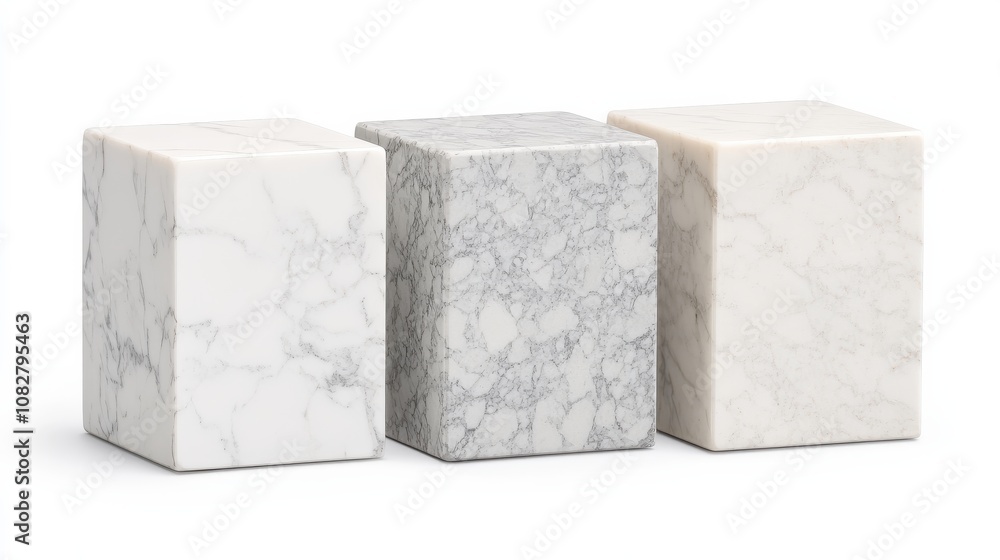 Elegant White Marble Blocks for Modern Decor Elegant White Marble Blocks for Modern Decor