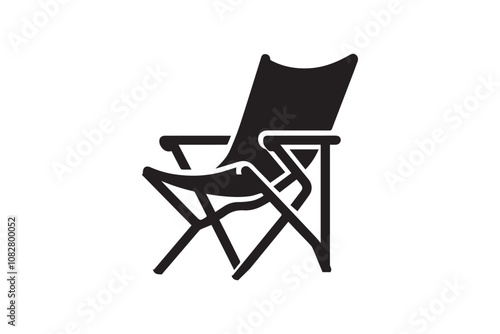 relax hammock vector silhouette isolated in white background