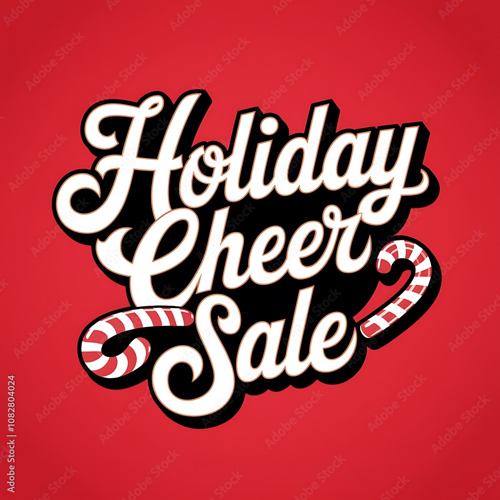 Holiday Cheer Sale with Candy Cane Decorations Holiday Cheer Sale with Candy Cane Decorations