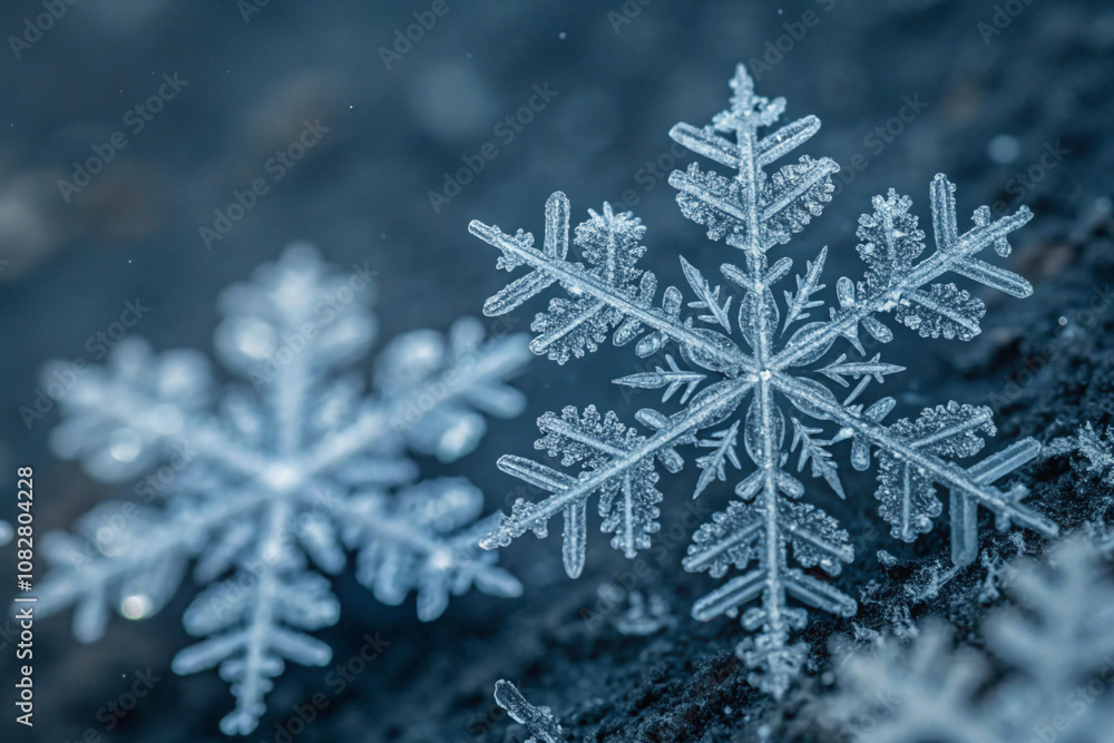 Microscopic View of Snowflakes Microscopic View of Snowflakes