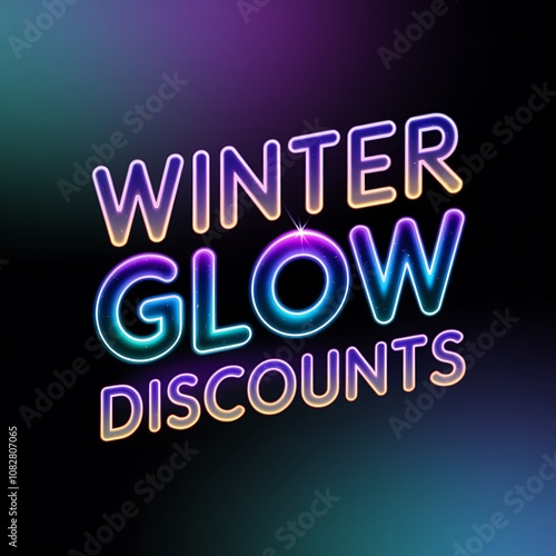 Winter Glow Discounts: Neon Sign Advertising Seasonal Sales