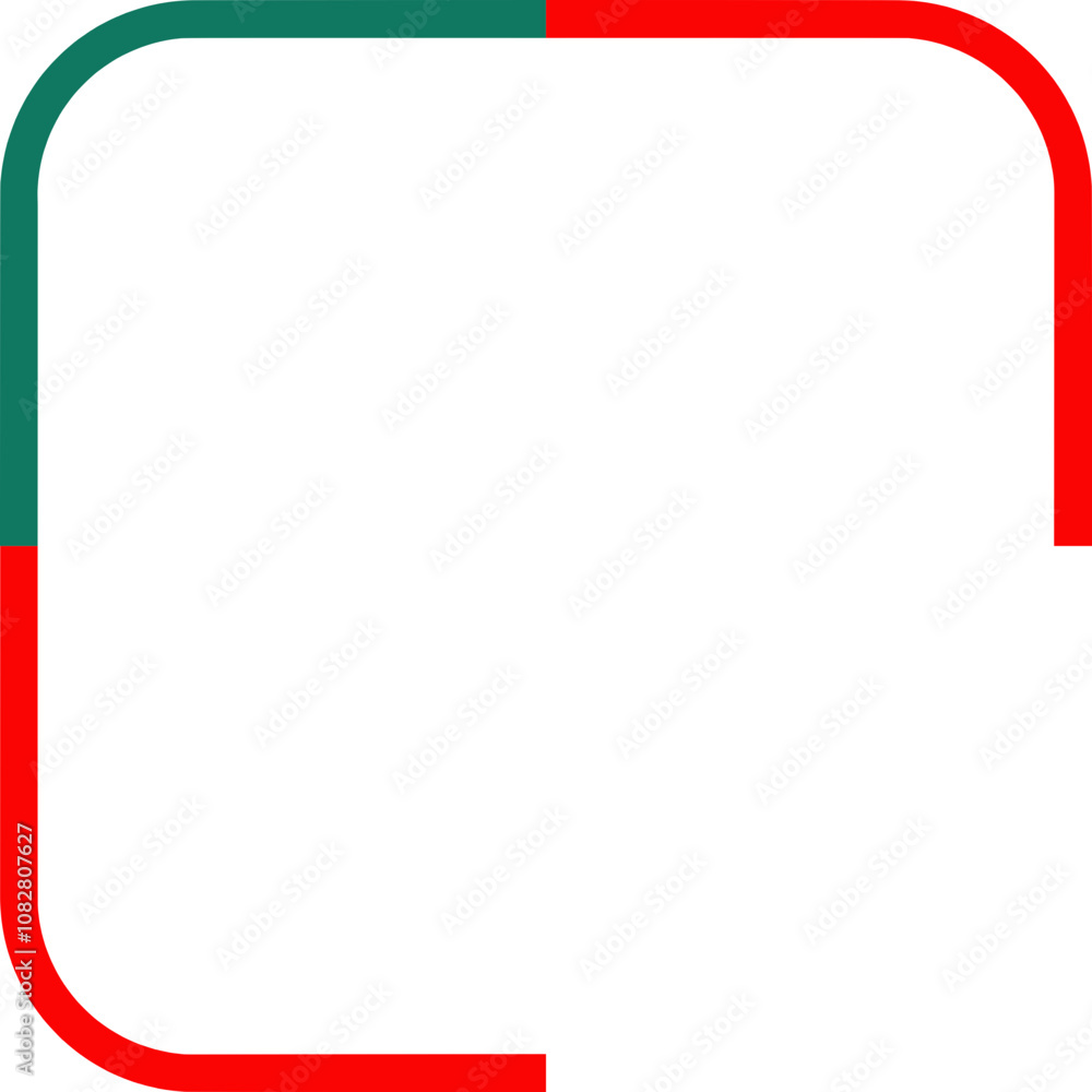 Merry Christmas frame. Christmas border frame. Red and green frame for Christmas Merry Christmas frame. Christmas border frame. Red and green frame for Christmas