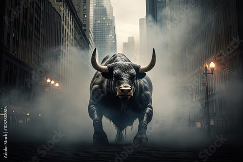 An imposing and intimidating bull