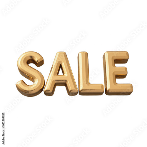 Gold Sale Sign, Luxury Shopping Promotion Concept.