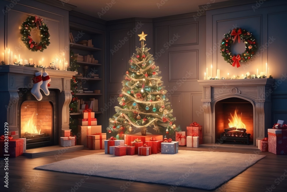 new year christmas tree on white background isolated new year christmas tree on white background isolated