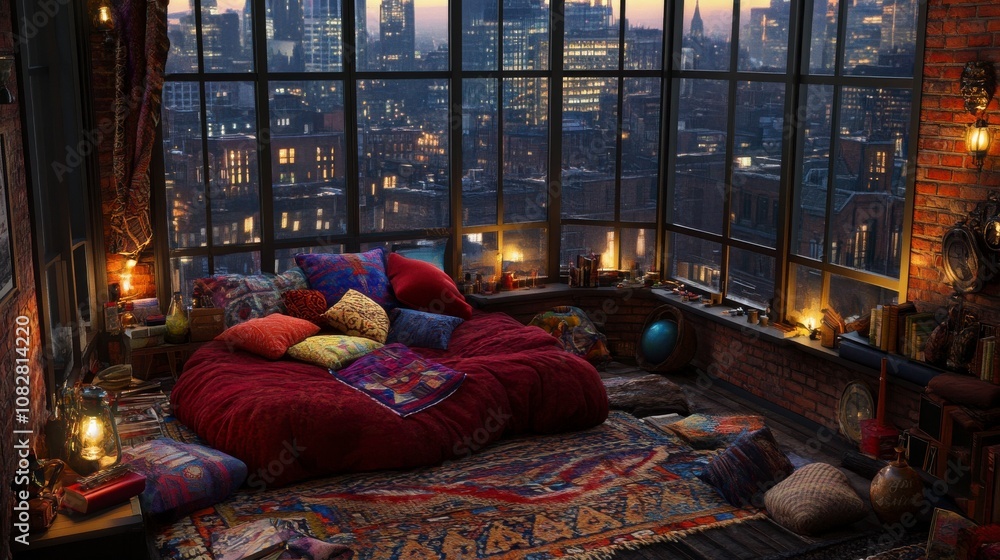 Cosy Rooftop Apartment with Urban Twilight Glow Cosy Rooftop Apartment with Urban Twilight Glow