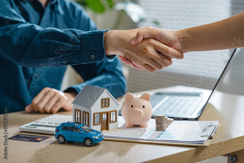 Quadro em tela estate, insurance, property, residential, financial, loan, finance, investment, calculator, assurance