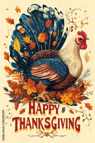 Greeting card design for thanksgiving holiday.