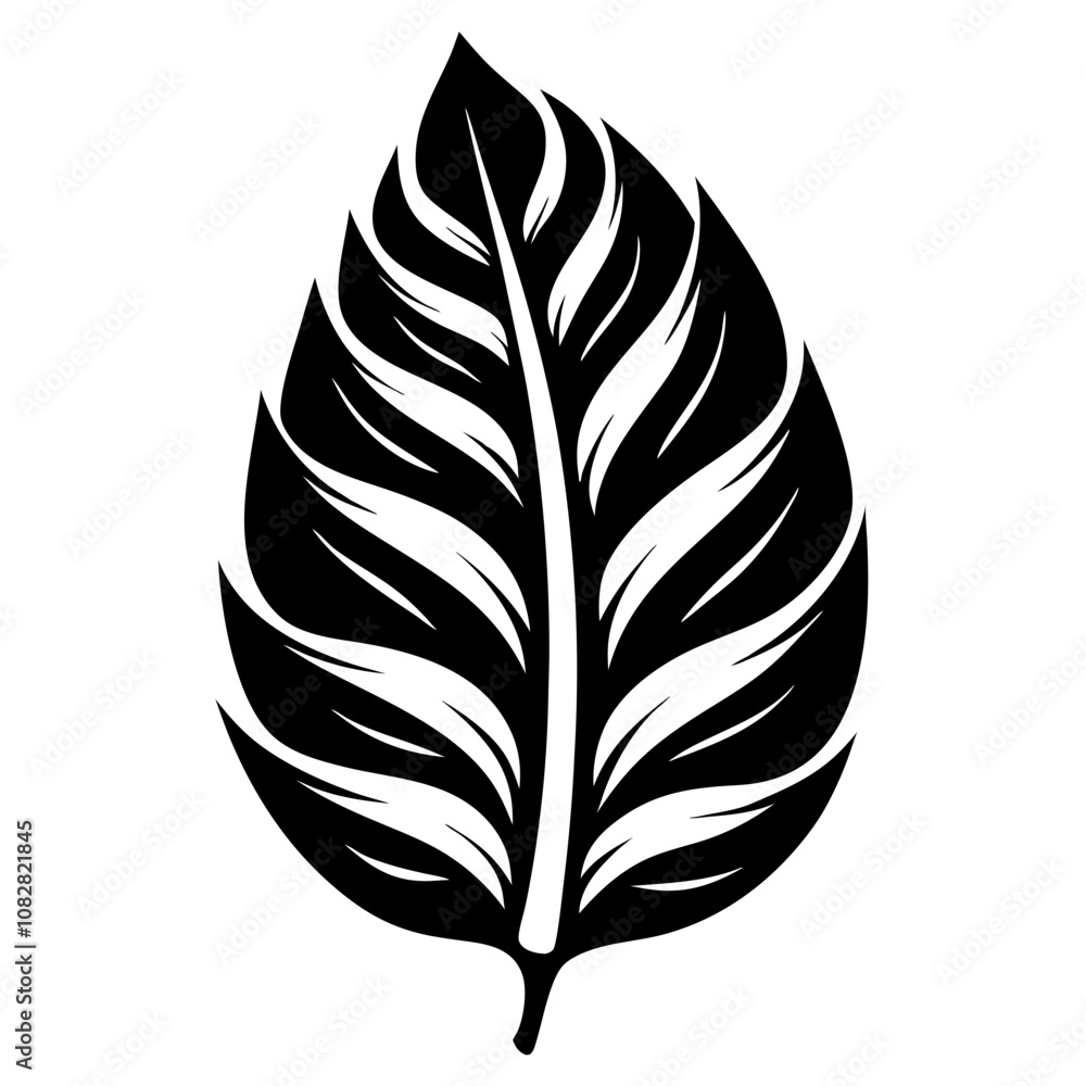 illustration of a leaf, leaf silhouette vector art illustration of a leaf, leaf silhouette vector art