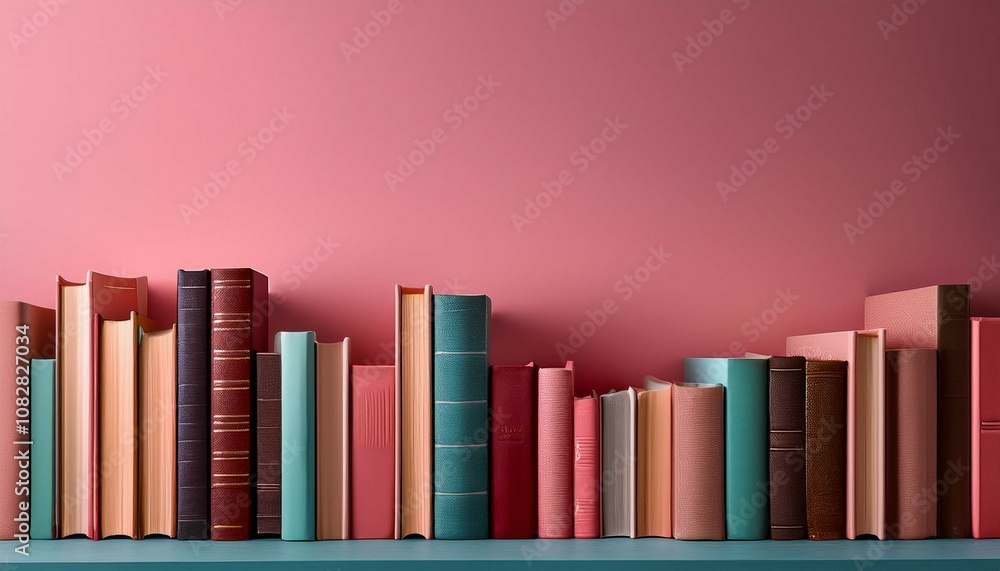 colorful books on a shelf colorful books on a shelf