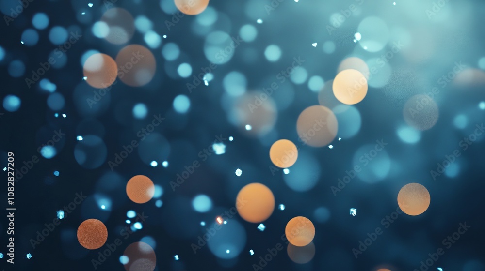 Abstract bokeh background with warm orange and cool blue lights, creating a festive and celebratory atmosphere. Abstract bokeh background with warm orange and cool blue lights, creating a festive and celebratory atmosphere.