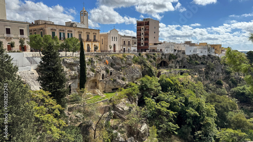 Принти на полотні Panorama of the ravine of Massafra, Taranto, Puglia, Italy