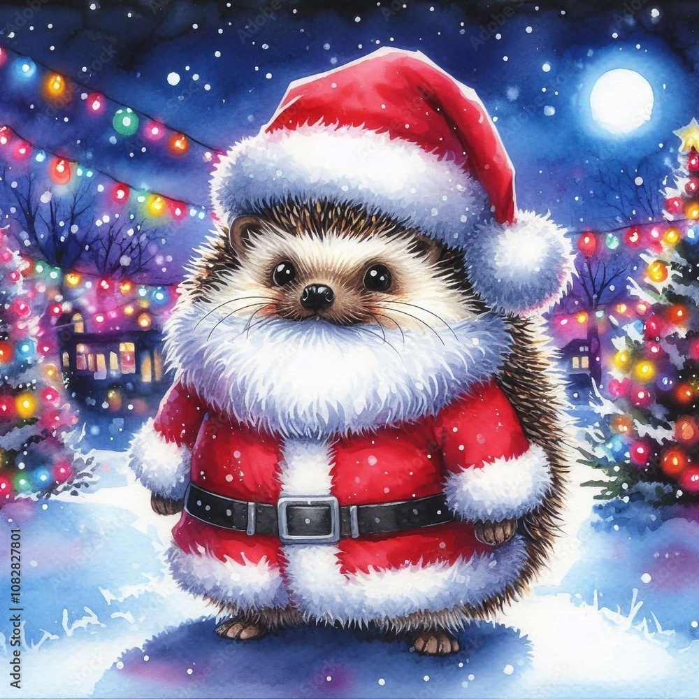 Kleiner Igel als Weihnachtsmann Kleiner Igel als Weihnachtsmann