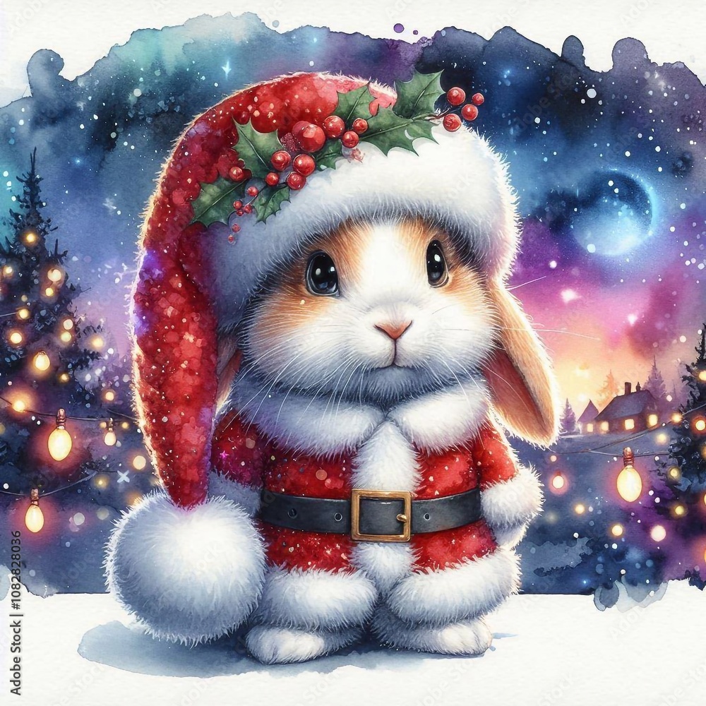 kleines Häschen als Weihnachtsmann kleines Häschen als Weihnachtsmann
