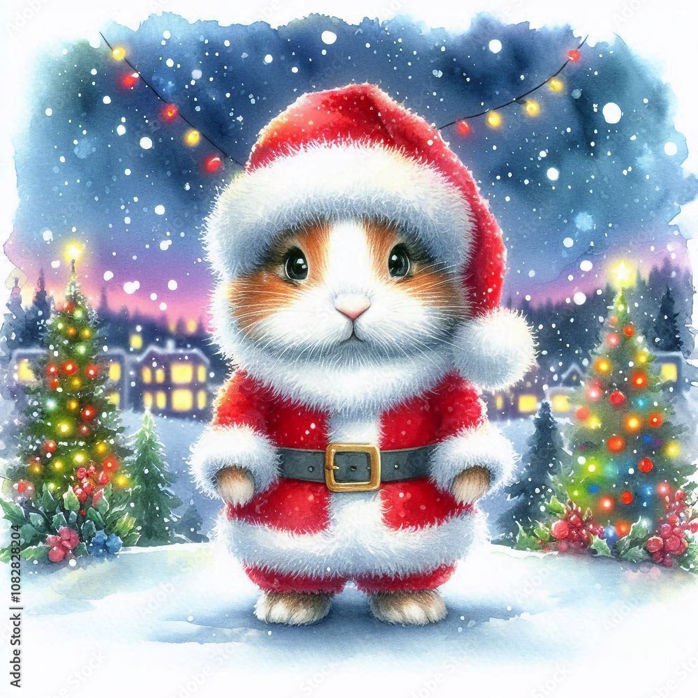 kleines Häschen als Weihnachtsmann kleines Häschen als Weihnachtsmann