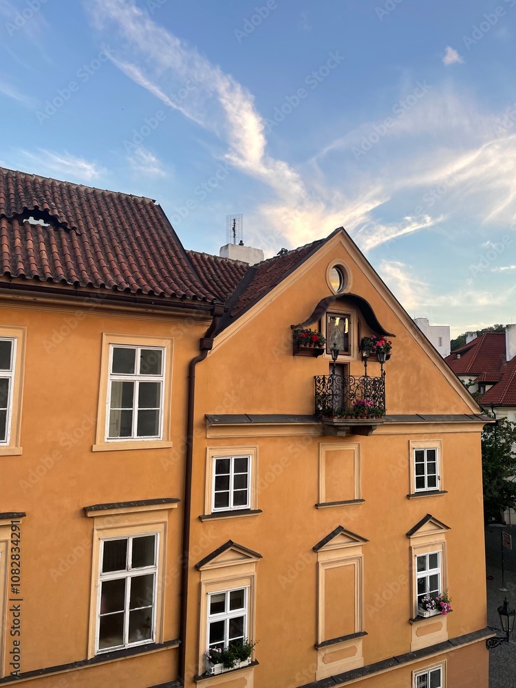 Orange Houses in Prague Orange Houses in Prague