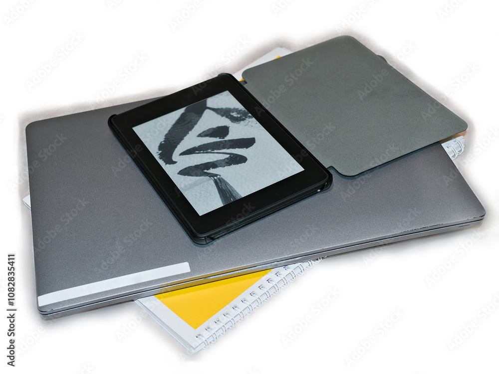 notebook, laptop and e-book reader notebook, laptop and e-book reader