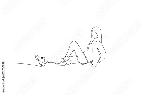 A minimalist line drawing of a seated person in casual attire, conveying a relaxed vibe.