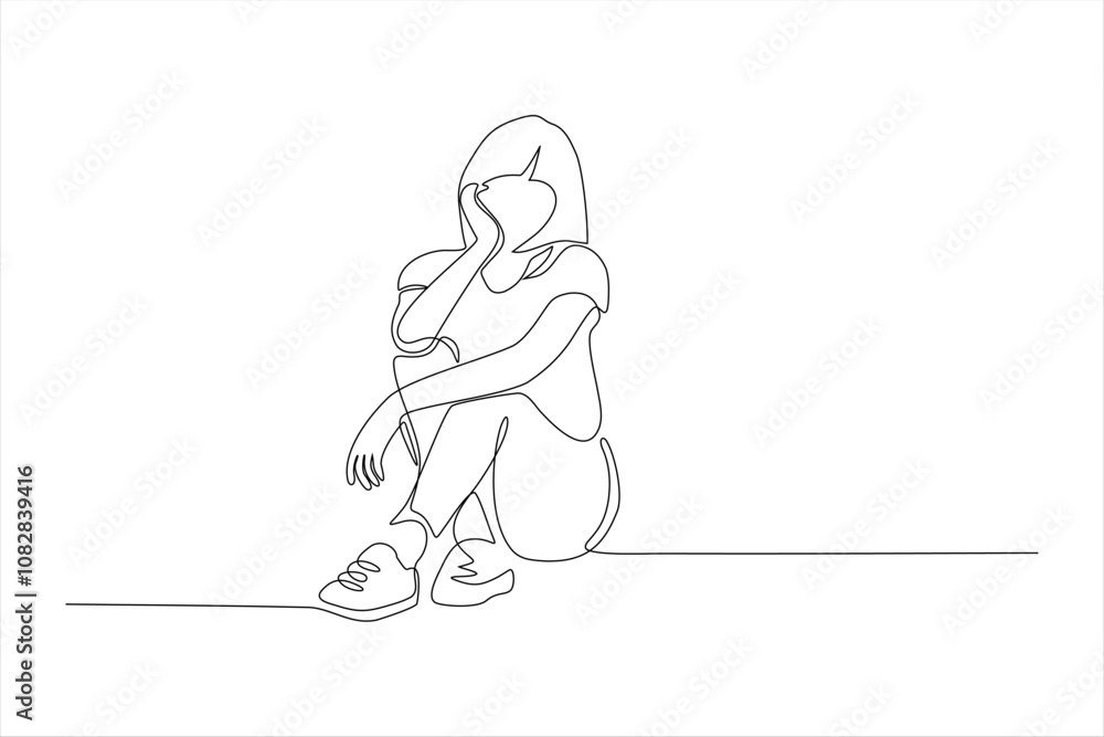 A minimalist line drawing of a seated figure, conveying contemplation or introspection. A minimalist line drawing of a seated figure, conveying contemplation or introspection.