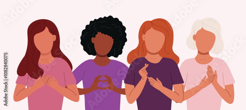 Women's brain health day. Vector illustration in flat style