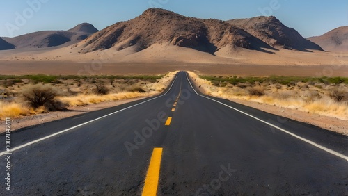 road to the desert sand dunes