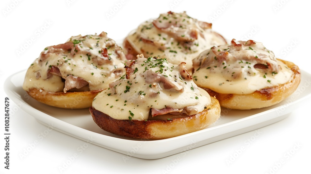 Food, Eggs Benedict, on White Background, Photo Realistic, Wallpaper, Cover and Screen for Smartphone, PC, Laptop, 9:16 and 16:9 Format Food, Eggs Benedict, on White Background, Photo Realistic, Wallpaper, Cover and Screen for Smartphone, PC, Laptop, 9:16 and 16:9 Format