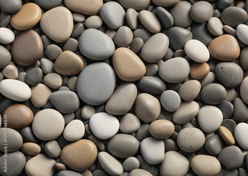 River Pebbles in Soft Mud, Calming Riverbank Scene with Natural Arrangement River Pebbles in Soft Mud, Calming Riverbank Scene with Natural Arrangement