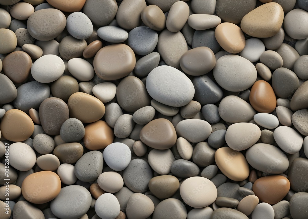 River Pebbles in Soft Mud, Calming Riverbank Scene with Natural Arrangement River Pebbles in Soft Mud, Calming Riverbank Scene with Natural Arrangement