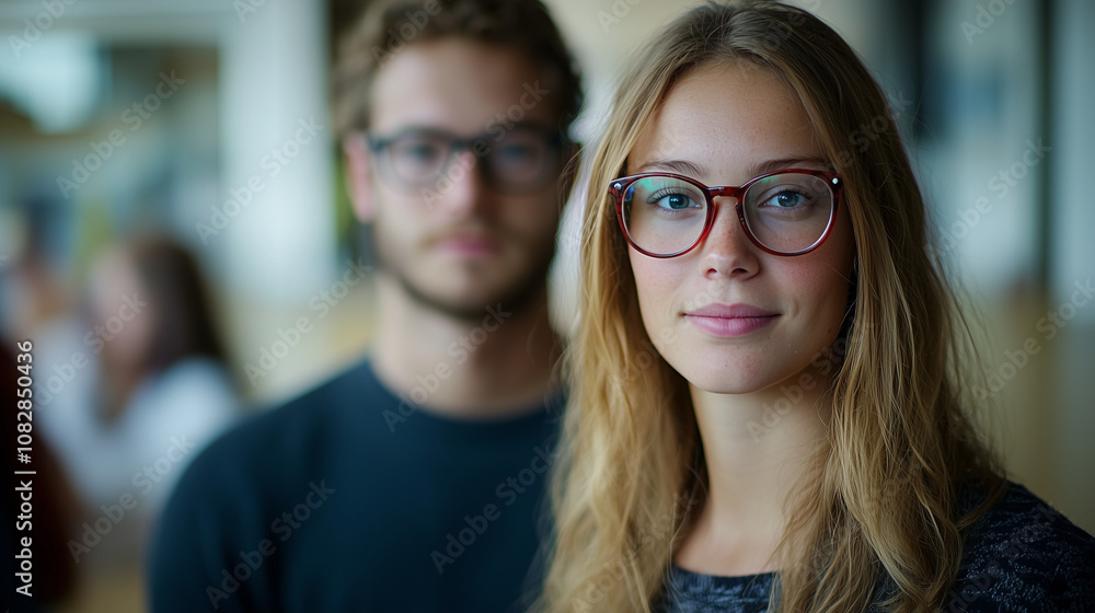 Professional Office Portrait of a Man and Woman in Natural Light Professional Office Portrait of a Man and Woman in Natural Light