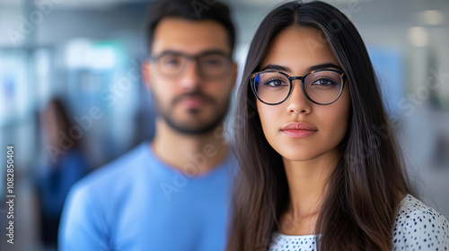 Professional Office Portrait of a Man and Woman in Natural Light