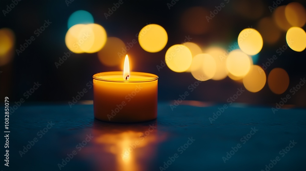 Ethereal Candle Light and Golden Bokeh for Captivating Warm and Cozy Environment : Generative AI Ethereal Candle Light and Golden Bokeh for Captivating Warm and Cozy Environment : Generative AI