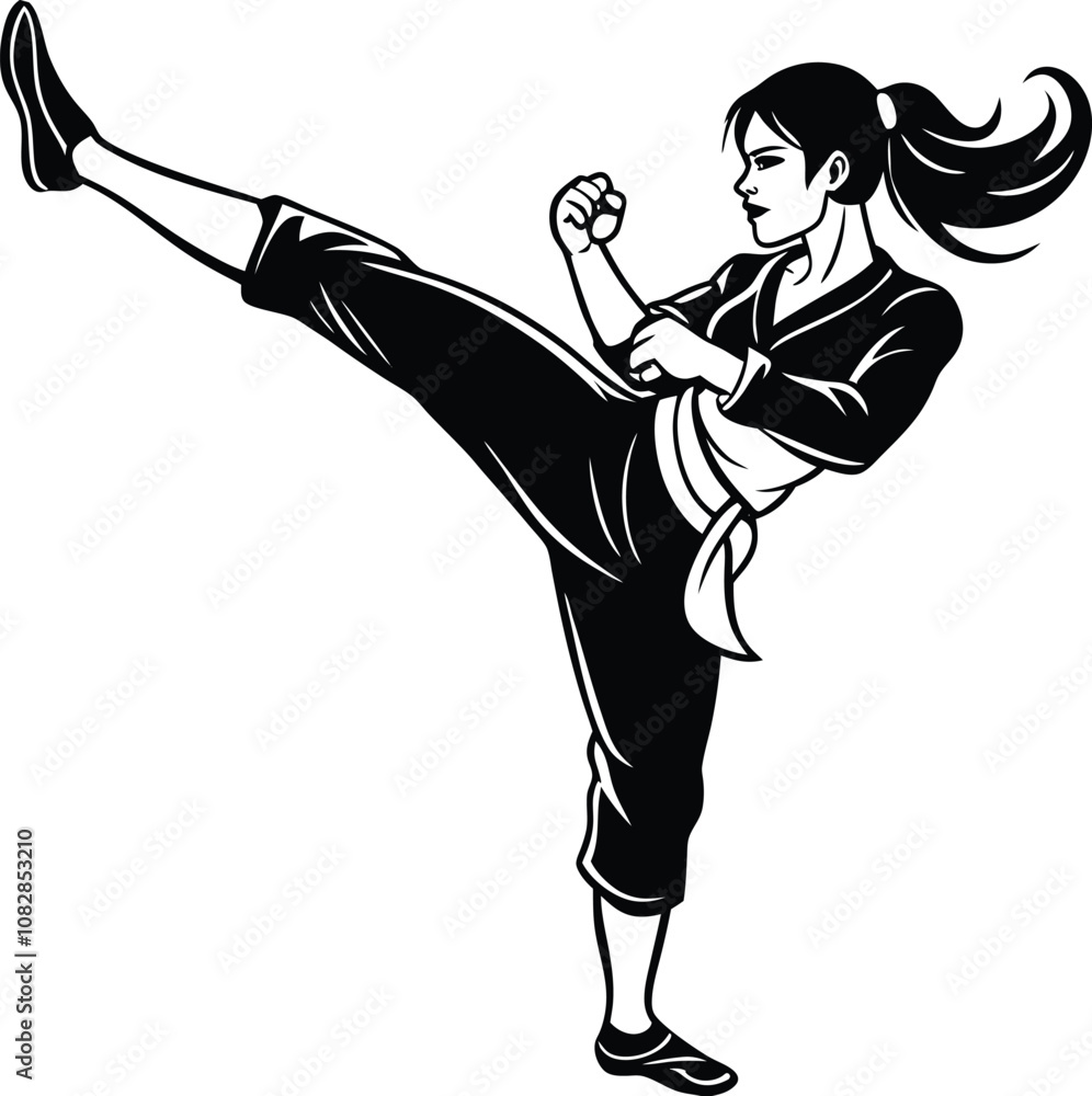 Silhouette Vector Illustration of a Girl Fitness Workout Design Silhouette Vector Illustration of a Girl Fitness Workout Design