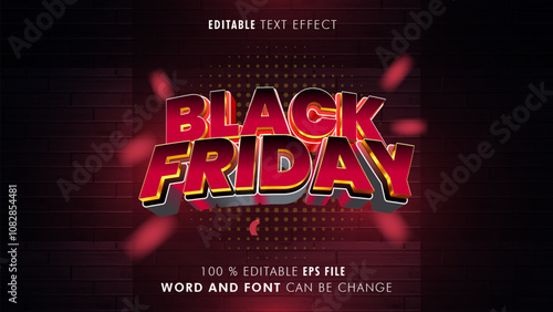 Bold Black Friday Editable Text Effect for Eye-Catching Sale Promotions