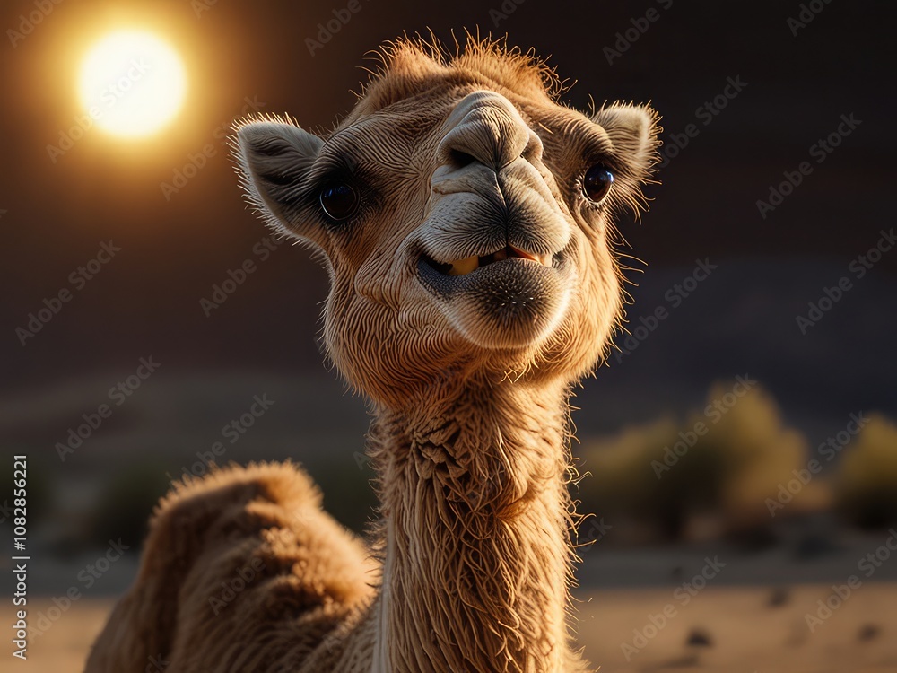 Obraz premium camel in the desert,close up of a camel,portrait of a camel,camel in zoo,
