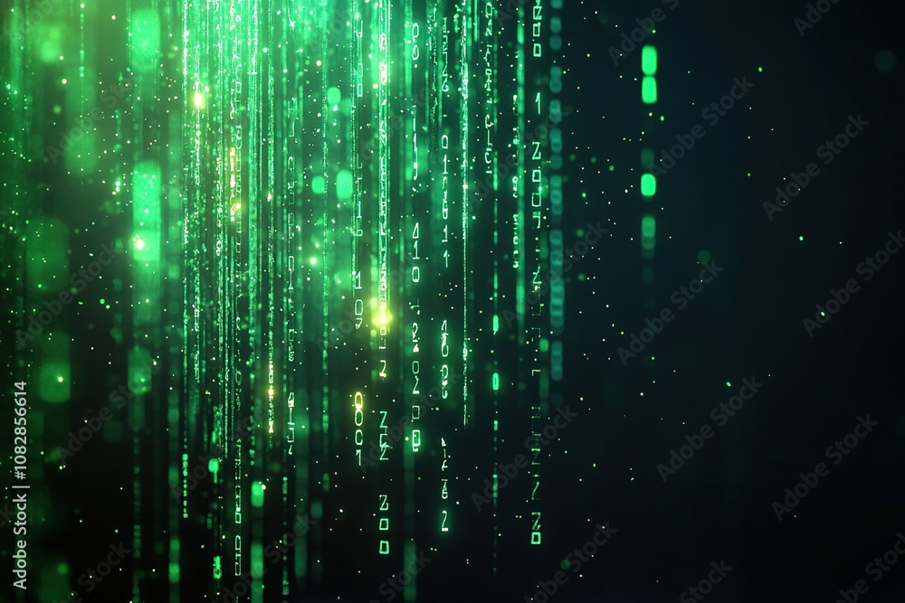 Green Digital Rain Green Digital Rain